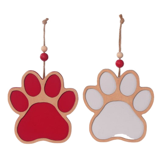 Wood Paw Ornament