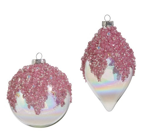 Pink Beaded Ornament