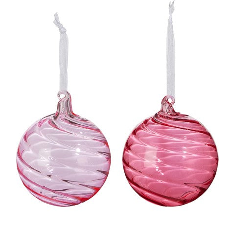 Pink Blown Glass Ornament