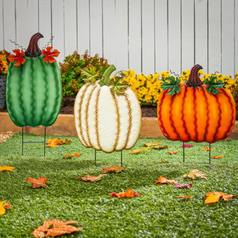 Pumpkin Patch Metal Garden Stake