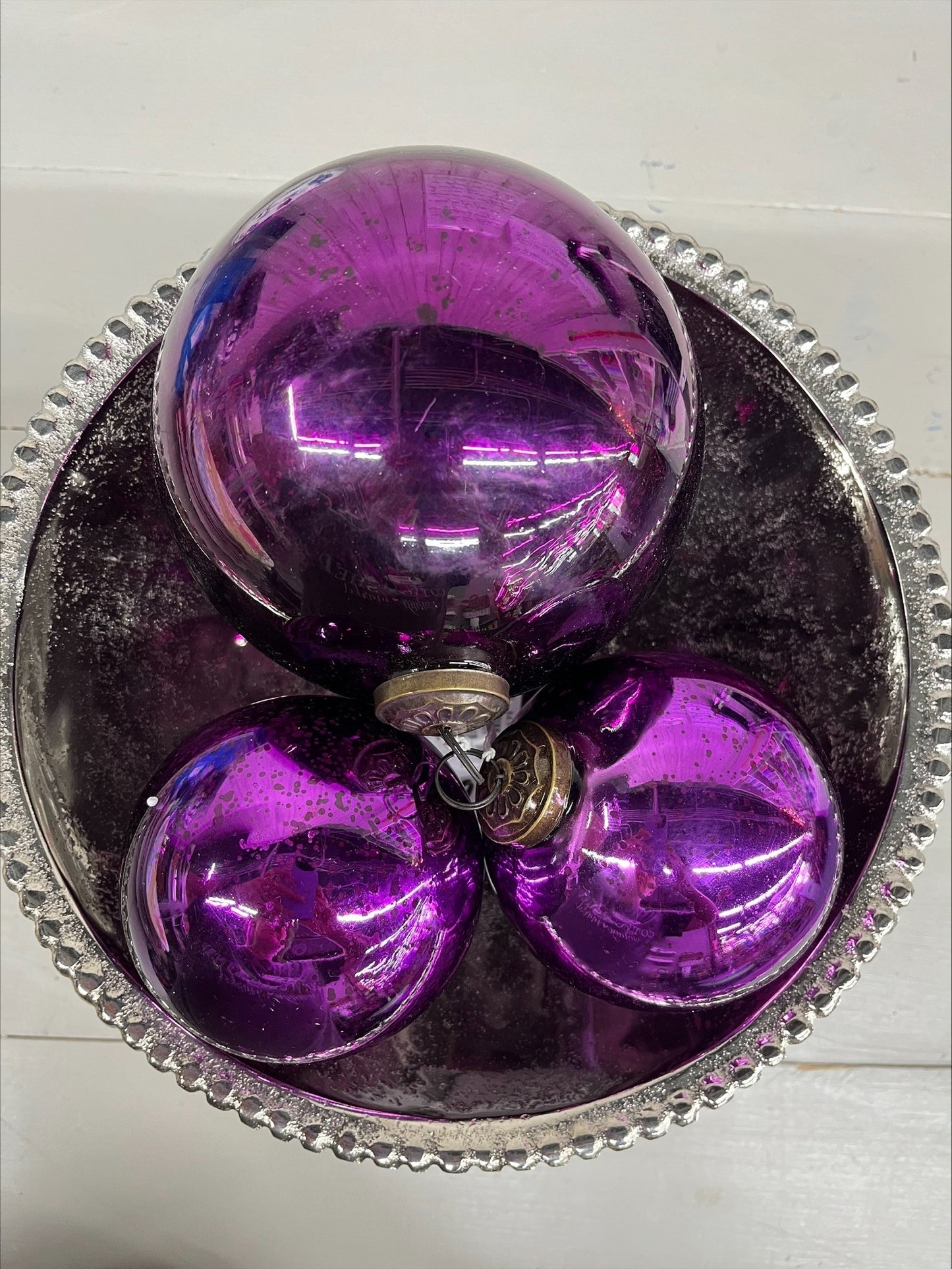 Mercury Glass Ball Ornament