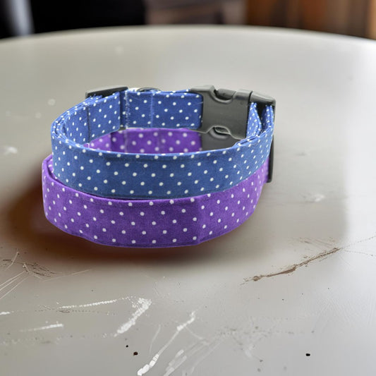 Blue Pin Dot Collar