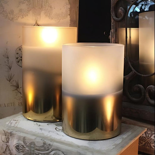 Metallic Frosted Radiance LED Poured Candle