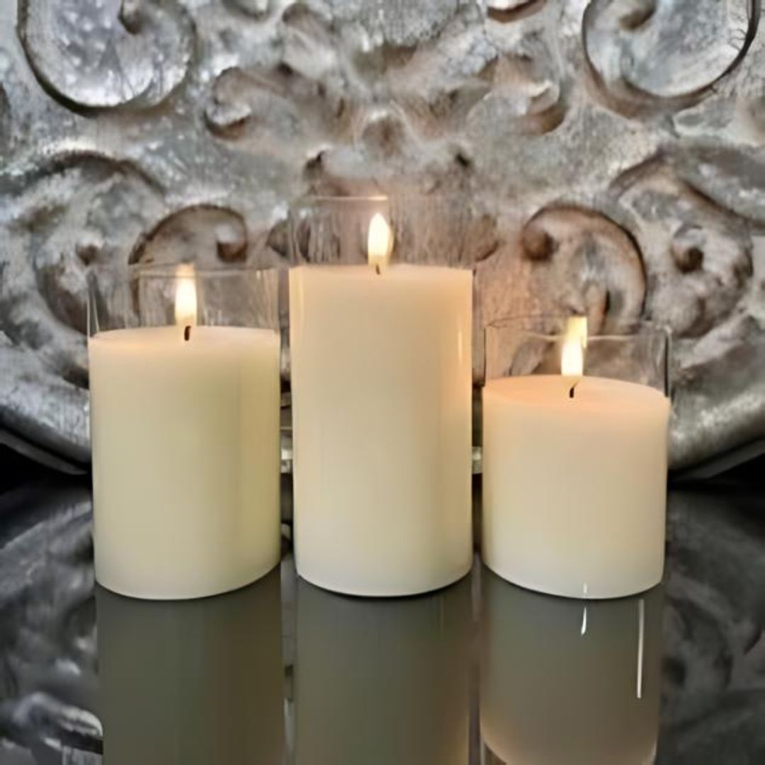 Radiance Trio LED Candles in Simply Ivory