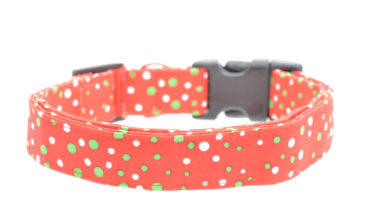 Red & Green Polka Dot Collar