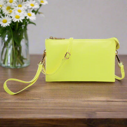 Jen & Co Riley Crossbody Wristlet - Solid Colors & Metallics