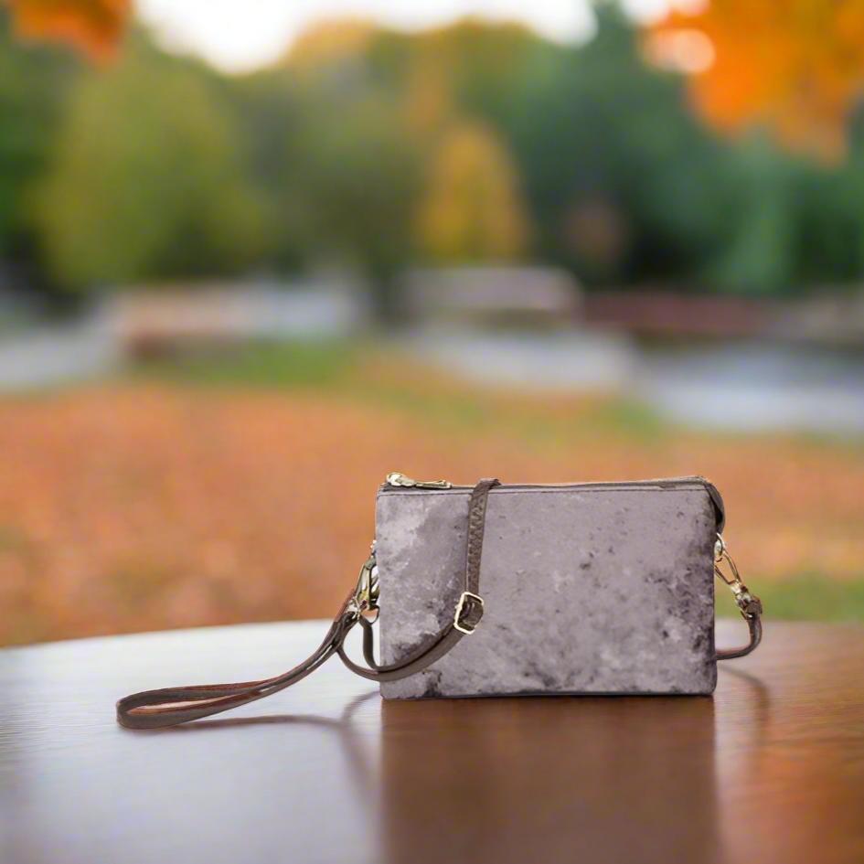 Jen & Co Riley Crossbody Wristlet - Solid Colors & Metallics