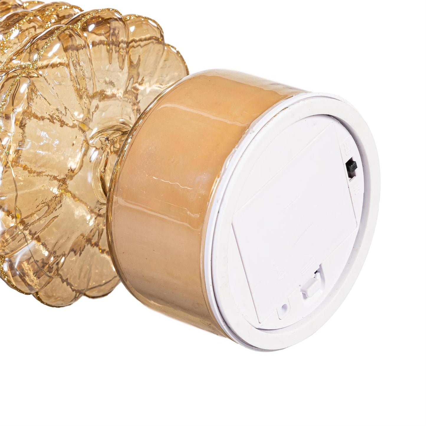 Rotating LED Modern Gold Glass Christmas Tree