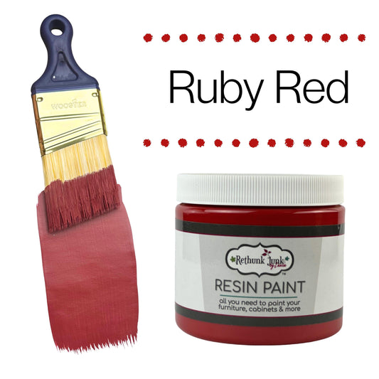 Rethunk Junk Resin Paint in Ruby Red