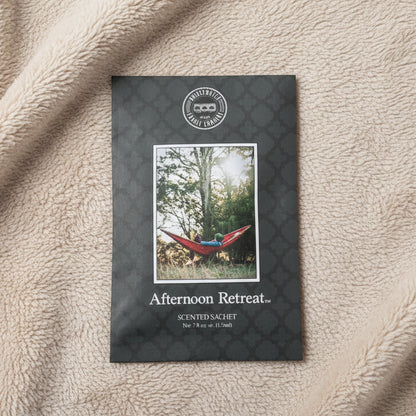 An Afternoon Retreat sachet on a blanket