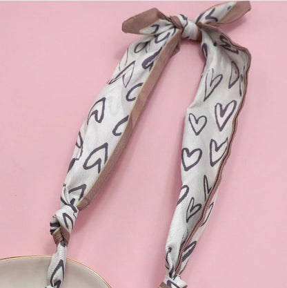 Scarf Charm Necklace Rhinestone Heart