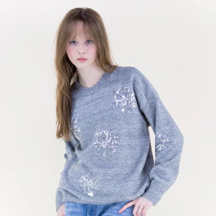 Sequin Snowflakes Sweater