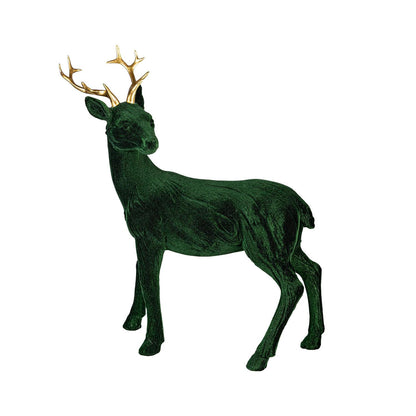 Shades of Green Flocked Deer