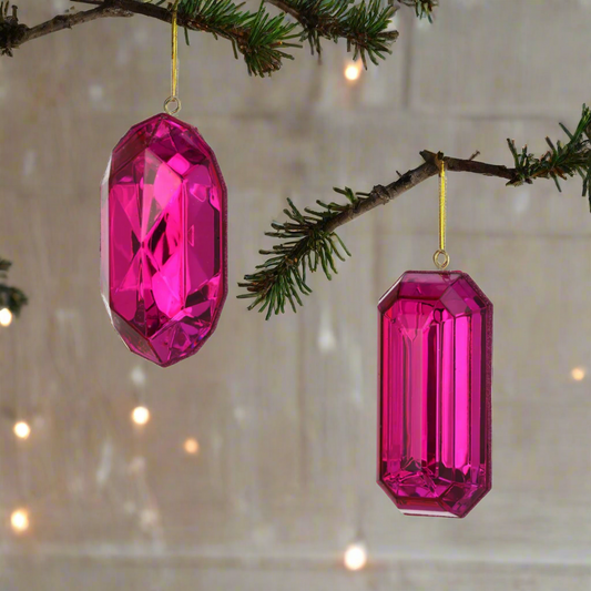 Fuchsia Gemstone Ornament