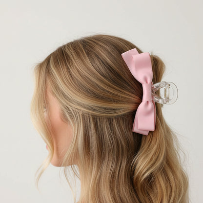 Silky Ribbon Bow Hair Claw