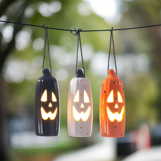Ceramic Skinny Glow Pumpkins