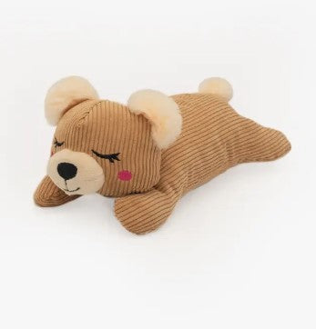 Snooziez with Shhhqueaker Dog Toy - Bear