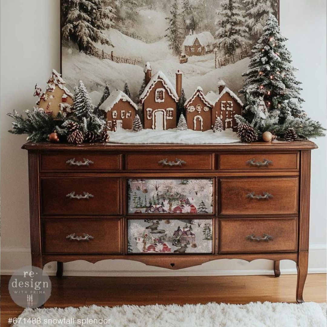 Decoupage Fiber Pack - Snowfall Splendor