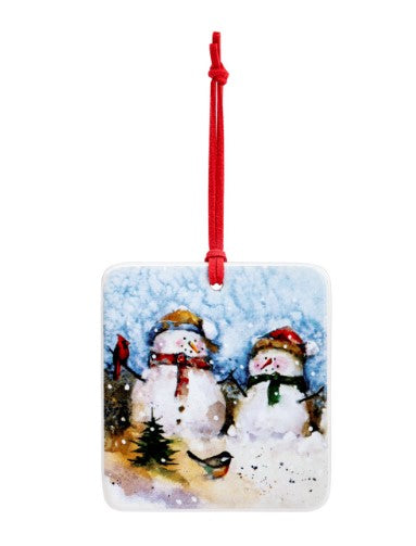 Snowman Couple Magnet Ornament