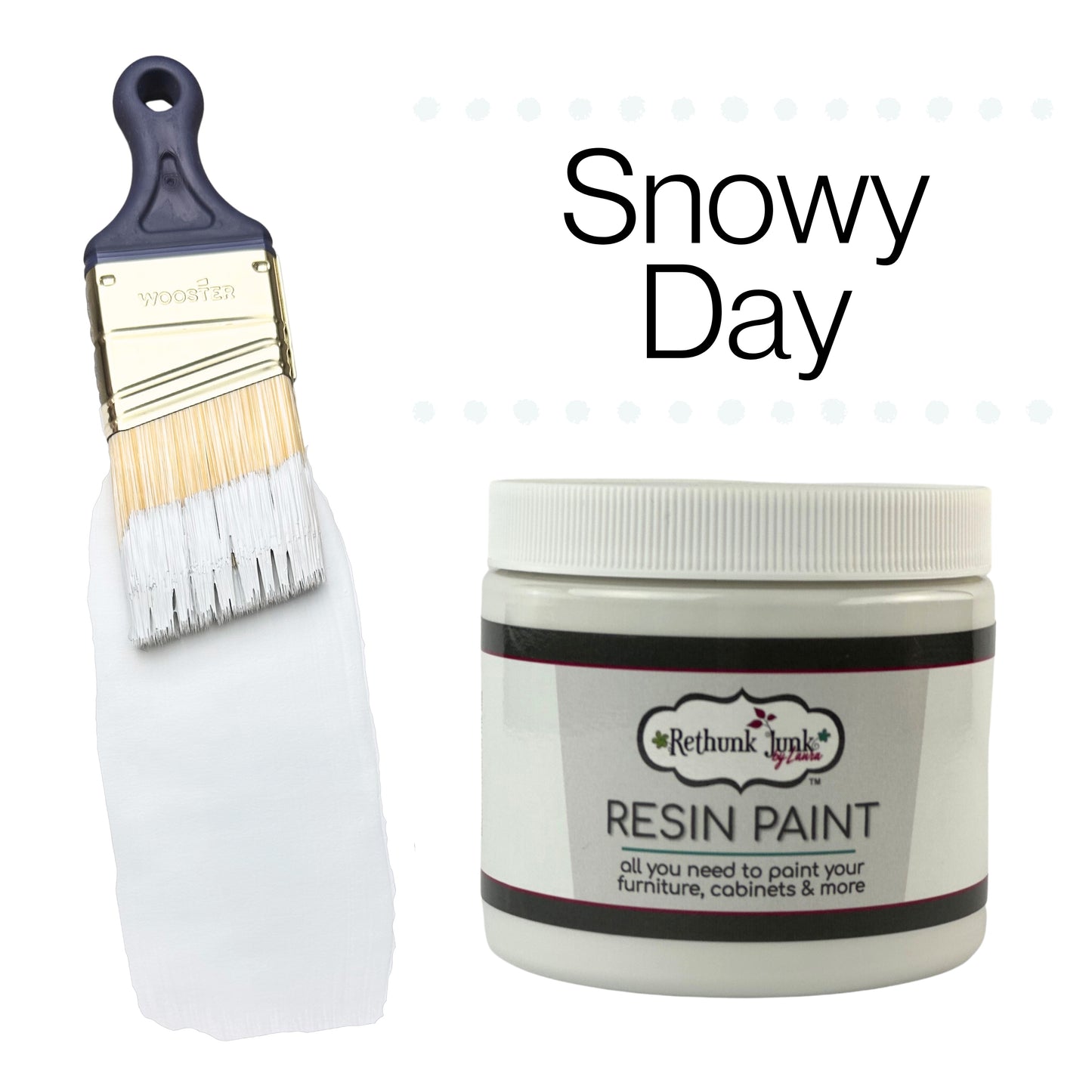 Rethunk Junk Resin Paint in Snowy Day
