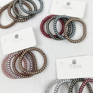 Spiral Hair Ties 4 Piece Set