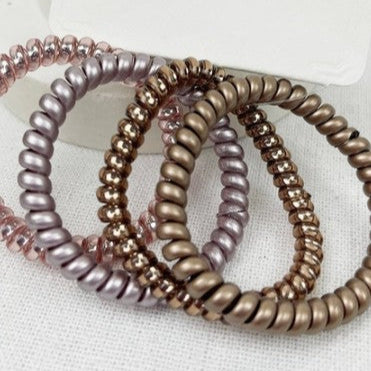 Spiral Hair Ties 4 Piece Set