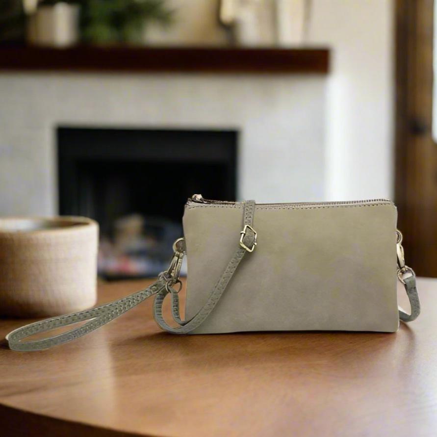 Jen & Co Riley Crossbody Wristlet - Solid Colors & Metallics