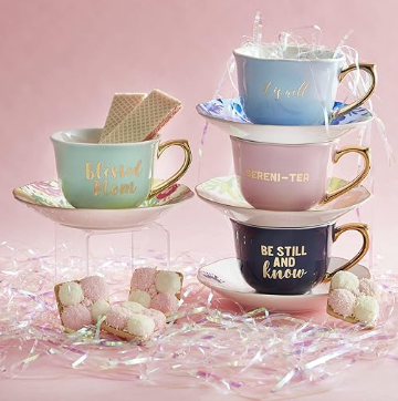 Uplifting Tea Cup & Saucer Sets – High Cotton Decor