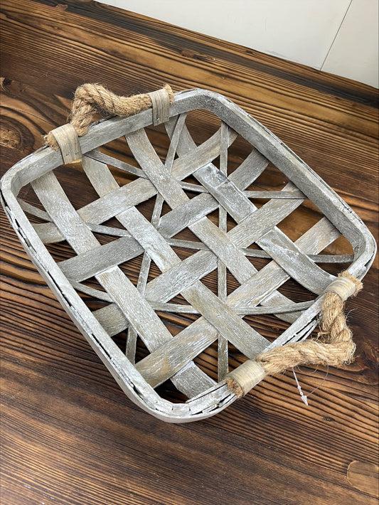 Tobacco Basket with Rope Handles
