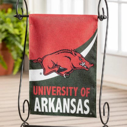 University of Arkansas Burlap Garden Flag