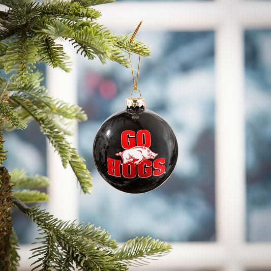 University of Arkansas Blown Glass Ornament
