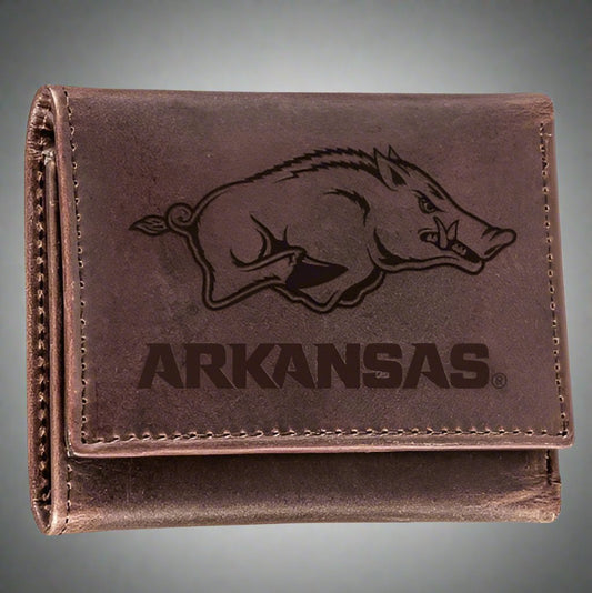 University of Arkansas Leather Wallet