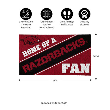 University of Arkansas Home of a Fan PVC Doormat