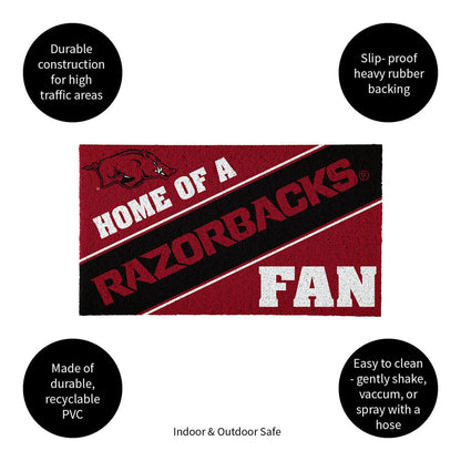 University of Arkansas Home of a Fan PVC Doormat
