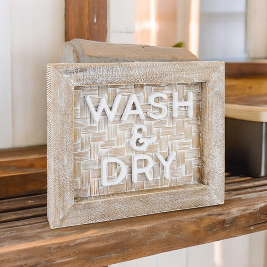 Laundry Room Signs - Wash & Dry/Fold & Repeat