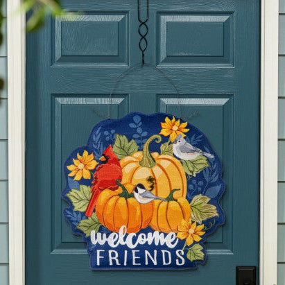 Fall/Halloween Welcome Friends Double Sided Door Decor