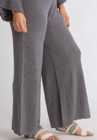 Wide Leg Sweater Pants - Slate