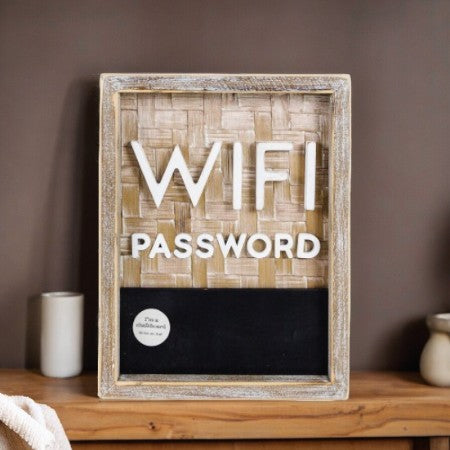 Framed WiFi Password Sign with Chalkboard