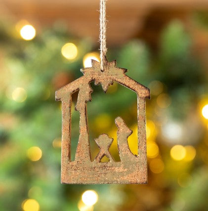 Park Hill Wooden Carved Nativity Ornament