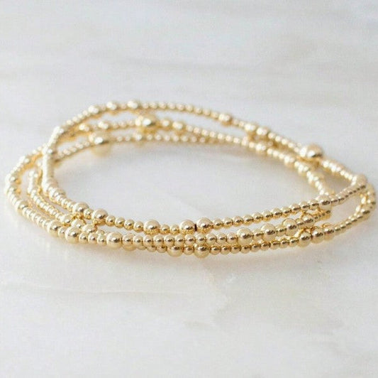 Multi Layer Gold Beaded Bracelet