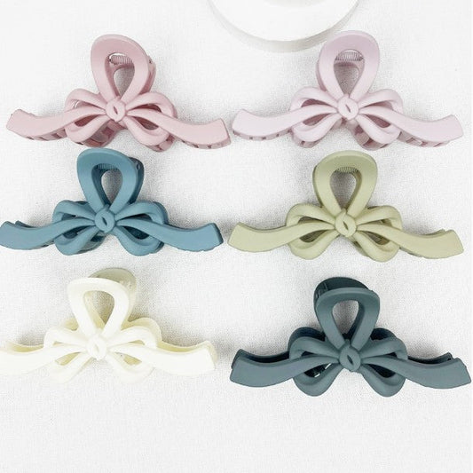 Knotted Bow Soft Tone Matte Hair Claw