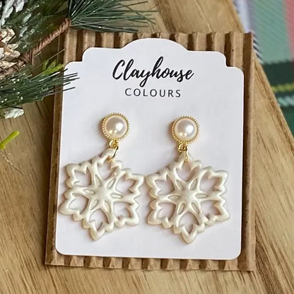 Christmas Handmade Clay Earrings