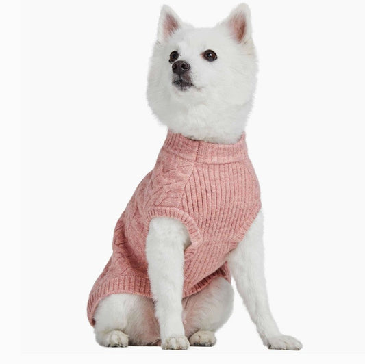 Pink Fuzzy Yarn Pet Sweater