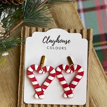 Christmas Handmade Clay Earrings