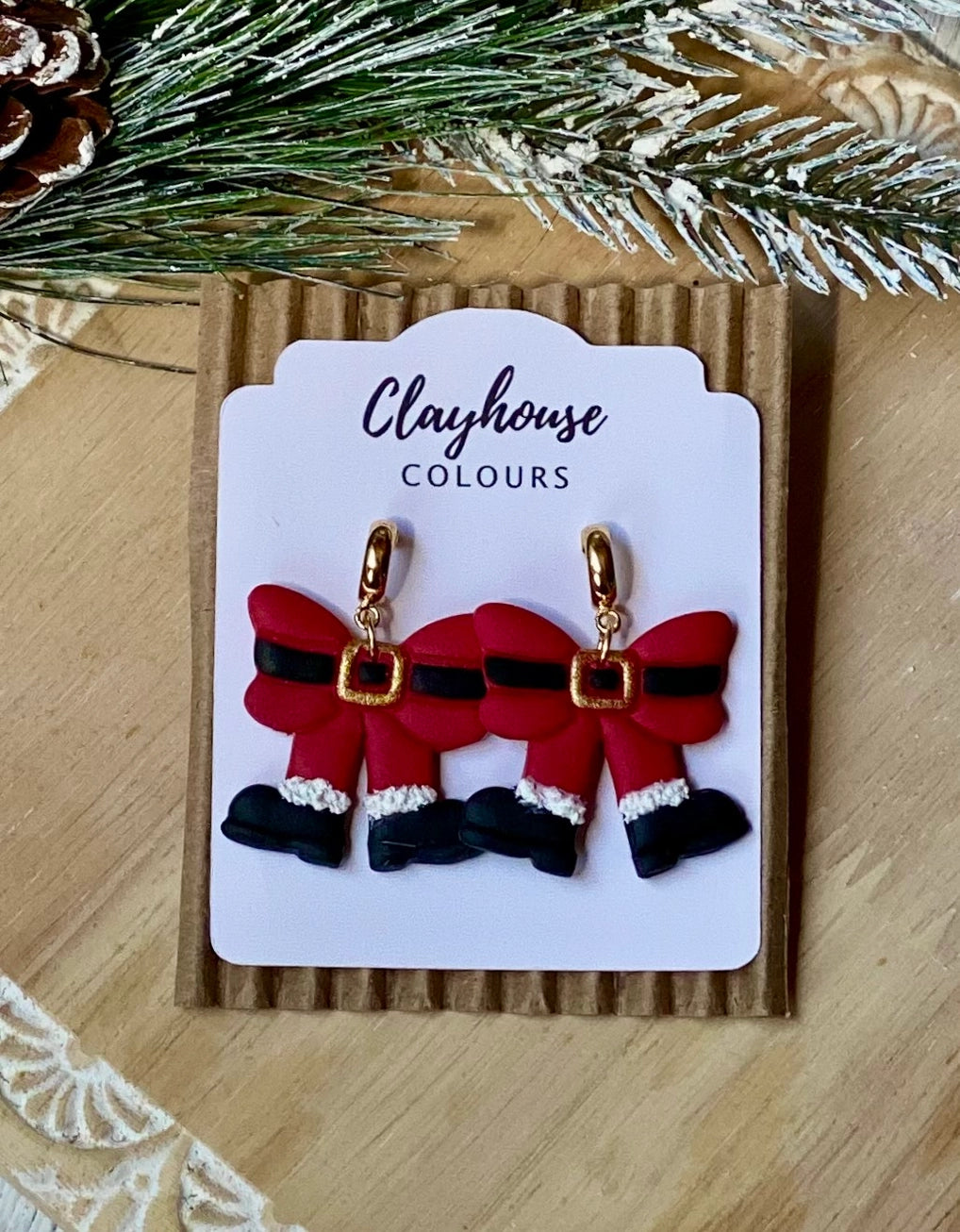 Christmas Handmade Clay Earrings