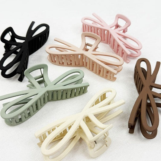 Soft Tone Jumbo Knotted Bow Hair Clip Claw