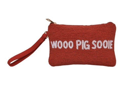 Beaded Accessory Case - Wooo Pig Sooie