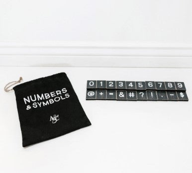 Black Wood Tiles - Numbers