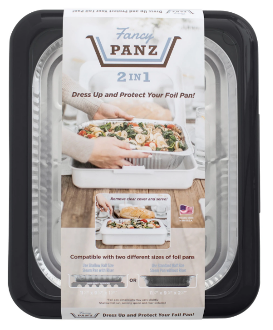 Fancy Panz 2-in-1 Dress Up & Protect Your Foil Pan, Made in USA (Purple) 
