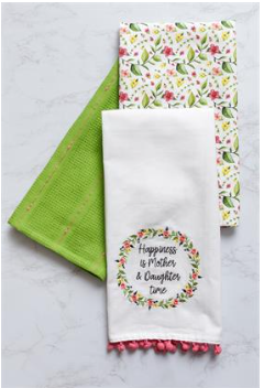 Tea Towel Set - Happiness Is Mother Daughter Time